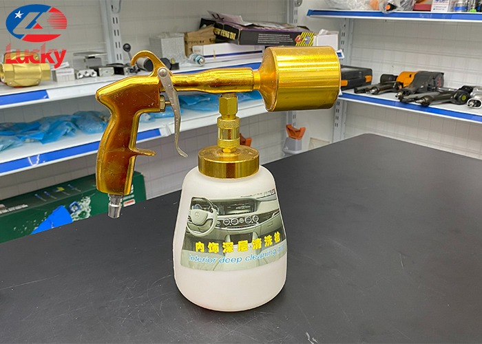 Bình bọt tuyết khí nén cầm tay màu vàng