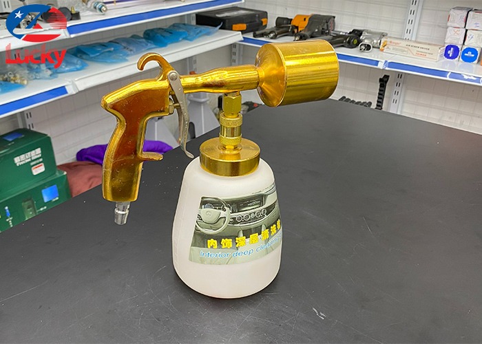 Bình bọt tuyết khí nén cầm tay màu vàng