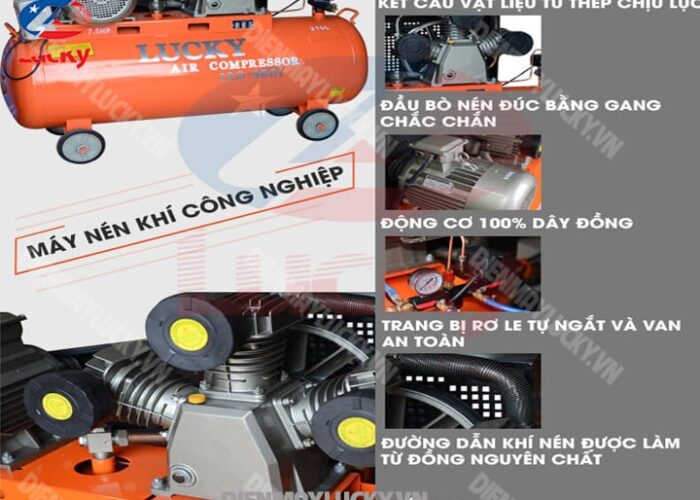 Máy Nén Khí Không Dầu 250 Lít 7.5hp(4) Min Máy Nén Khí Không Dầu 250 Lít 7.5hp(4) Min