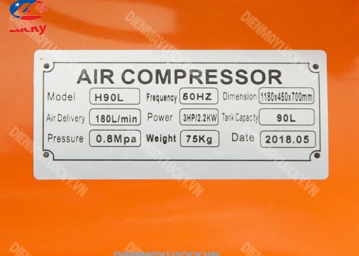 Máy Nén Khí Không Dầu Lucky 90 Lít 220v 3hp(3) Min Máy Nén Khí Không Dầu Lucky 90 Lít 220v 3hp(3) Min