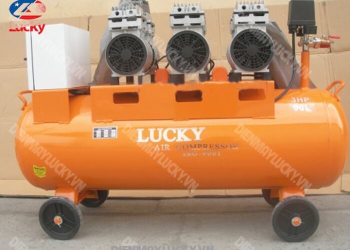 Máy Nén Khí Không Dầu Lucky 90 Lít 220v 3hp(5) Min Máy Nén Khí Không Dầu Lucky 90 Lít 220v 3hp(5) Min