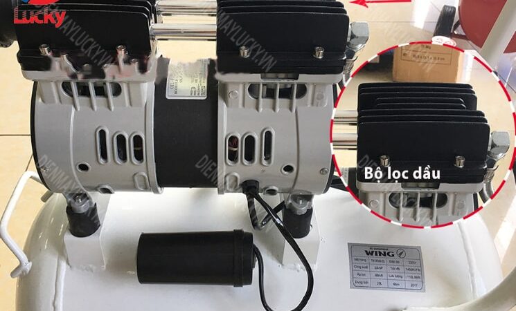Máy Nén Khí Không Dầu Giảm âm Wing Tw Of550 25l(1) Min