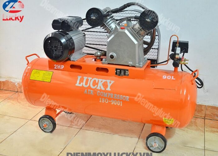 May Nen Khi Piston Lucky 90 Lit 220v 2hp Day Nhom 2 May Nen Khi Piston Lucky 90 Lit 220v 2hp Day Nhom 2