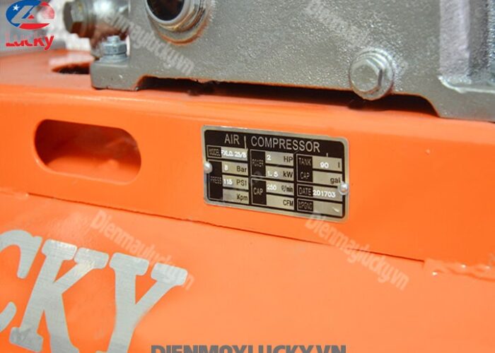 May Nen Khi Piston Lucky 90 Lit 220v 2hp Day Nhom 5 May Nen Khi Piston Lucky 90 Lit 220v 2hp Day Nhom 5