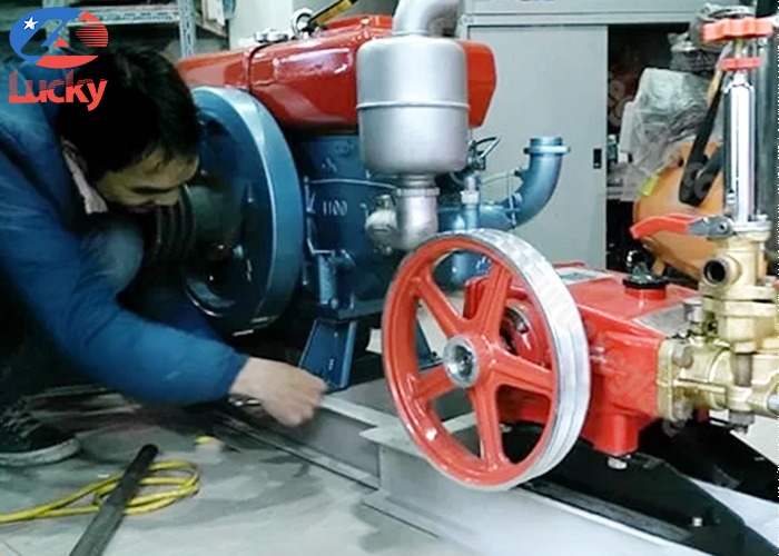 Máy rửa xe dây đai chạy dầu Diesel 7.5kW