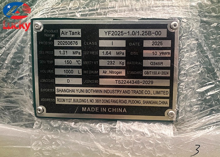Bình chứa khí nén 1000 lít áp suất 12 bar