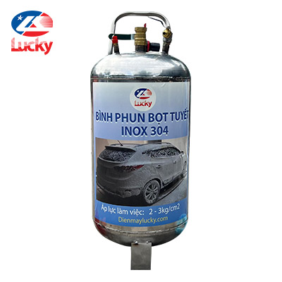 Bình bọt tuyết 40 lít inox 304 Lucky