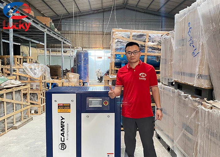 Máy nén khí trục vít biến tần Lucky 20HP