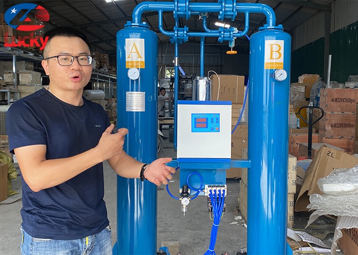 Máy sấy khí hấp thụ 6.8m3/phút Lucky