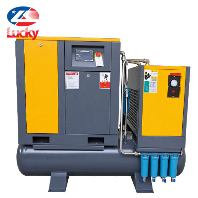 Máy nén khí trục vít cao cấp tích hợp 30HP (22kW) biến tần 10bar 380V Lucky HBCP30A