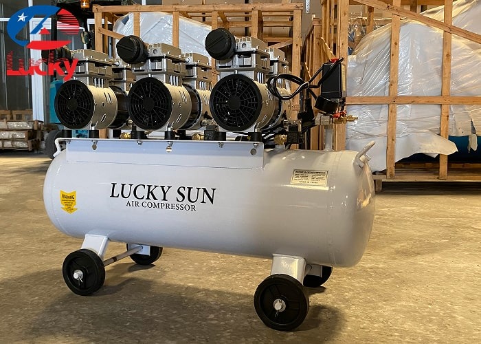 máy nén khí không dầu 3hp Lucky Sun