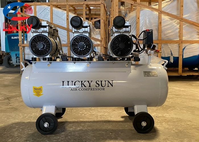 máy nén khí không dầu 3hp Lucky Sun
