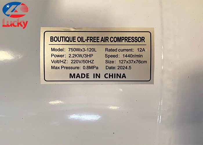 Máy nén khí không dầu 120 lít 3HP Lucky Sun