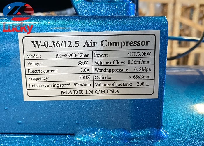 máy nén khí 200 lít 4hp 12 bar Lucky Sun