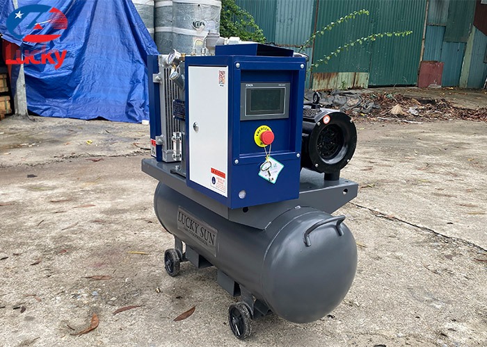 Máy nén khí trục vít di động 15kw có biến tần