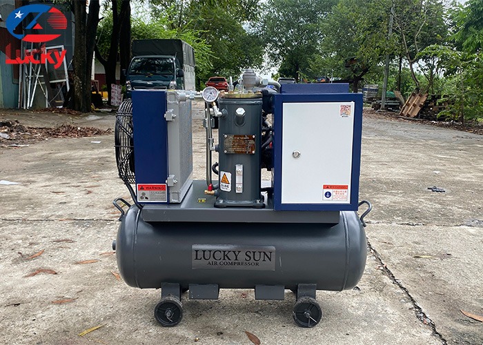 Máy nén khí trục vít di động 7.5kw biến tần 220V