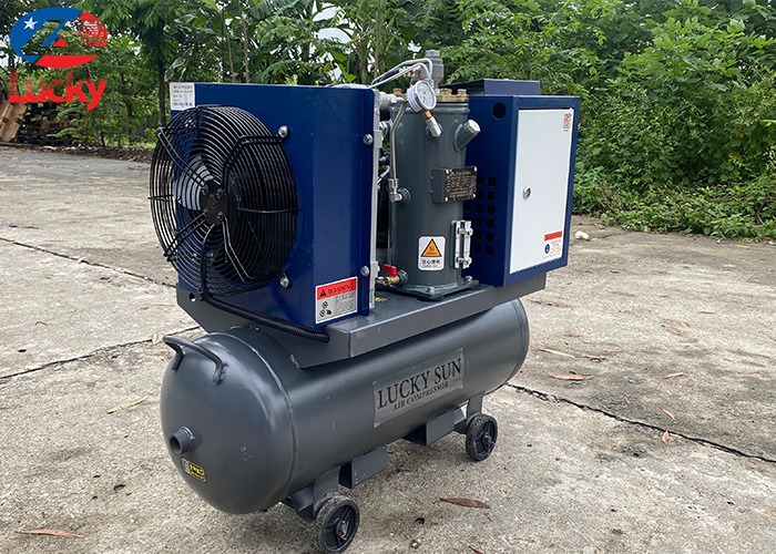 Máy nén khí trục vít di động 7.5kw biến tần 220V