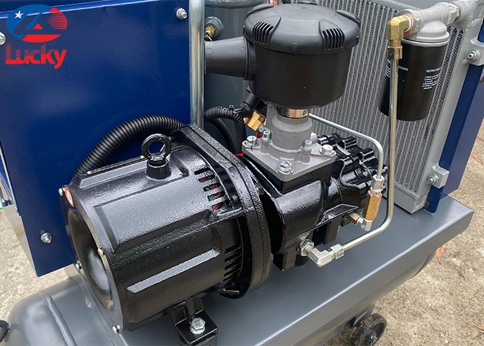 Máy nén khí trục vít di động 7.5kw biến tần 220V