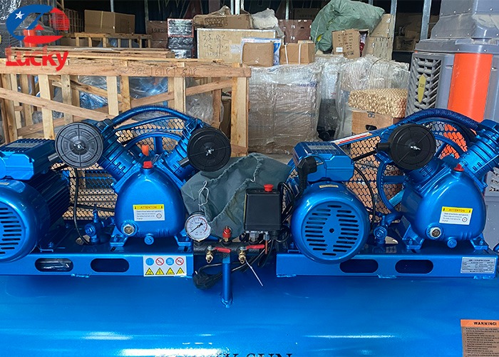 Máy nén khí 2 đầu 250 lít 8bar Lucky Sun