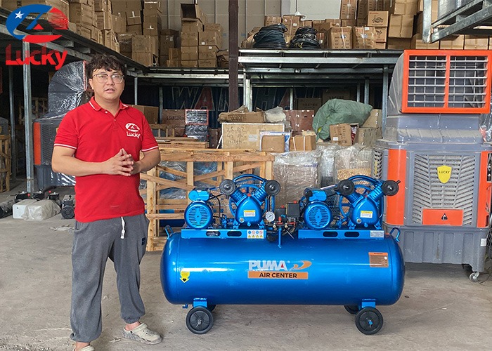Máy nén khí Puma 2 đầu 250 lít áp 8 Máy nén khí Puma 2 đầu 250 lít áp 8