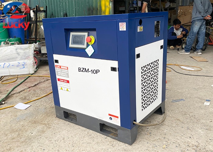 Máy nén khí trục vít 10HP 220V Lucky