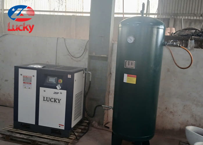 Dự &aacute;n hệ thống n&eacute;n kh&iacute; 20hp cho xưởng l&agrave;m gốm sứ tại Bi&ecirc;n H&ograve;a Đồng Nai