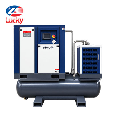 Máy nén khí trục vít tích hợp 30HP (22kW) biến tần 10bar 380V Lucky LK-CP30A 